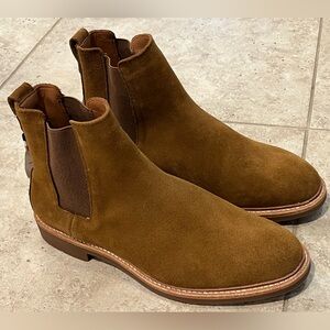 Allen Edmonds Denali Tan Brown Suede Leather Chelsea Boots 10 3E EEE Wide NEW
